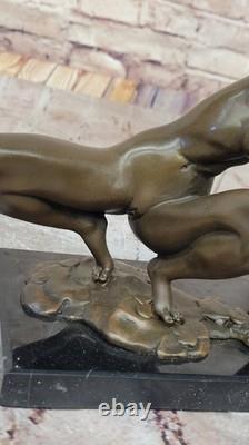 Bronze Sculpture Surrealist Abstract Modern Art Dancing Girl Figurine Gift