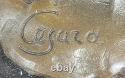 Bronze Sculpture Surrealist Abstract Modern Art Dancing Girl Figurine Gift