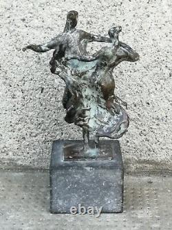 Bronze Sculpture: Tango Style Dancer by Lucio Fontana - Art Deco Figure