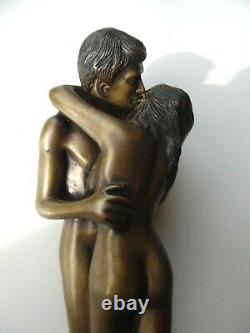 Bronze Sculpture Trio Theme Art Deco Erotic Art 20th