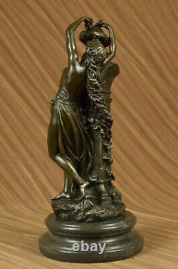 Bronze Sculpture Vintage Statue / Satyre With Nymph Art Deco Erotic