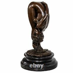 Bronze Sculpture Woman Eroticism Art Bronze Figure Statue Antique Style 21cm