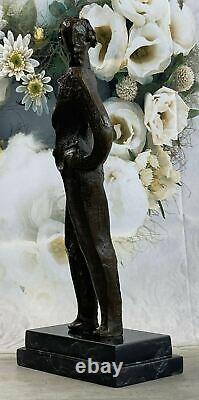 Bronze Sculpture by Dali Surrealist Abstract Modern Art Dancer Girl Statue