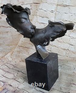 Bronze Sculpture by Dali: Surrealist Abstract Modern Romantic Lovers