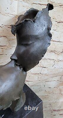 Bronze Sculpture by Dali: Surrealist Abstract Modern Romantic Lovers