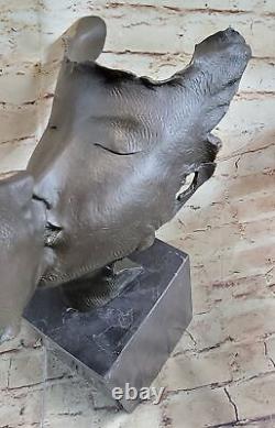 Bronze Sculpture by Dali: Surrealist Abstract Modern Romantic Lovers