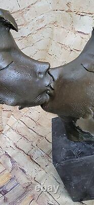 Bronze Sculpture by Dali: Surrealist Abstract Modern Romantic Lovers