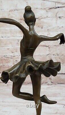 Bronze Sculpture by French Artist Milo Dancer Ballerina Home Office Art