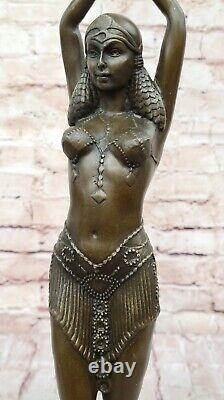 Bronze Sculpture of Dancer Chiparus Signed Art Deco Marble Figurine