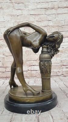 Bronze Sculpture of Nude Girl Sexy Woman Statue Art