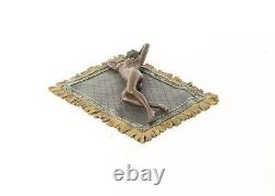 Bronze Sculpture of a Female Nude on Viennese Art Style Rug