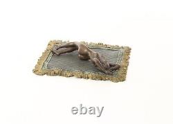 Bronze Sculpture of a Female Nude on Viennese Art Style Rug