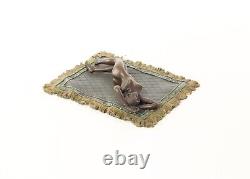 Bronze Sculpture of a Female Nude on Viennese Art Style Rug