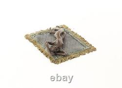 Bronze Sculpture of a Female Nude on Viennese Art Style Rug