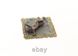 Bronze Sculpture of a Female Nude on Viennese Art Style Rug