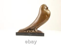 Bronze Sculpture of a Pigeon in Art Deco Style After Johan Coenraad