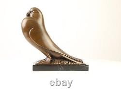 Bronze Sculpture of a Pigeon in Art Deco Style After Johan Coenraad