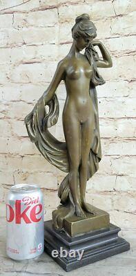 Bronze Spelter Woman Sculpture Art Deco Vintage Antique