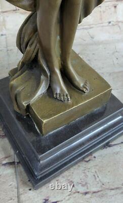 Bronze Spelter Woman Sculpture Art Deco Vintage Antique