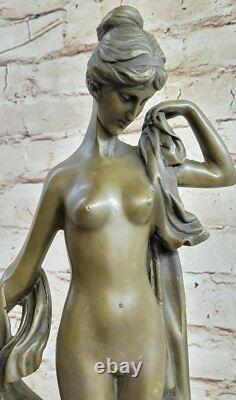 Bronze Spelter Woman Sculpture Art Deco Vintage Antique