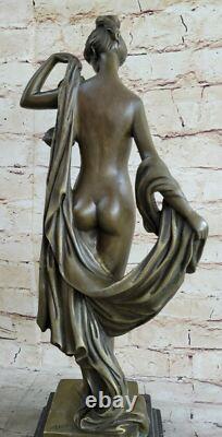 Bronze Spelter Woman Sculpture Art Deco Vintage Antique