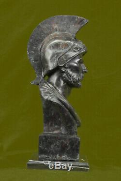Bronze Statue Marble Figurine Bust Roman Warrior Art Nouveau