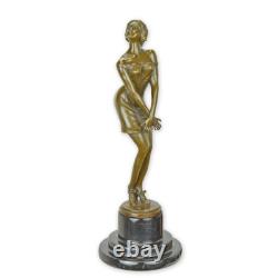 Bronze Statue Sculpture Art Deco Nouveau Thoughtful Woman DSFA-65 Modern