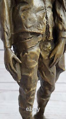Bronze Vintage Metal Art Sculpture: Cowboy Wild West Clint Eastwood Statue Outlaw