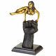 Bronze Woman Eroticism Art Antique Sculpture Figurine 31cm