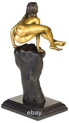 Bronze Woman Eroticism Art Antique Sculpture Figurine 31cm