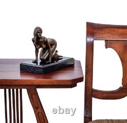 Bronze Woman Eroticism Art Sculpture Antique Figurine 21cm