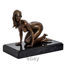 Bronze Woman Eroticism Art Sculpture Antique Figurine 21cm