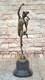 Bronze And Marble Sculpture Of Flying Mercury By Giambologna, Art Deco Statue