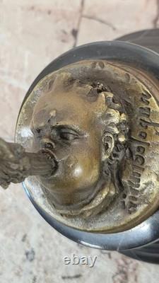 Bronze and Marble Sculpture of Flying Mercury by Giambologna, Art Deco Statue