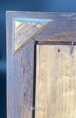 Bronze bas-relief signed Clodion 1773 old red velvet frame art 21.3x25.8cm