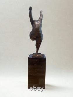 Bronze sculpture after Milo Dancer Modern art Marble base 33cm