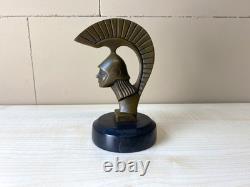 Bronze sculpture car mascot Spartan Art Deco after Darel