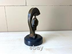 Bronze sculpture car mascot Spartan Art Deco after Darel
