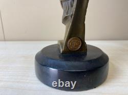 Bronze sculpture car mascot Spartan Art Deco after Darel