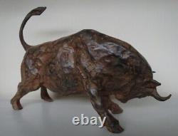 Bull Animal Sculpture in Corrida Bullfighting Style Art Deco Style Art