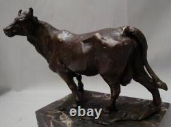 Bull Statue Sculpture Animal Style Art Deco Art Nouveau Bronze Massive