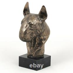 Bull Terrier Art Dog Bronze DE Statuette hängen an einer Wand 