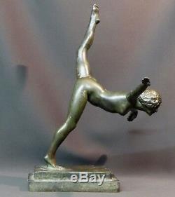 C 1930 Beautiful Bronze Sculpture Botinelly 37cm3.4kg Susse Dancer Paris Art Deco