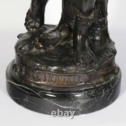 C. Marioton The Work Sculpture In Bronze 1890 France Art Nouveau 83 cm