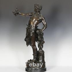 C. Marioton The Work Sculpture In Bronze 1890 France Art Nouveau 83 cm