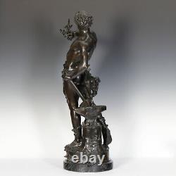 C. Marioton The Work Sculpture In Bronze 1890 France Art Nouveau 83 cm