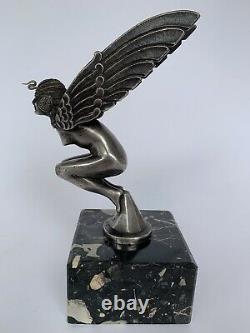 Car Mascot Costume Female Wing Art Deco Bronze Silver Marcel Bonnot H3547