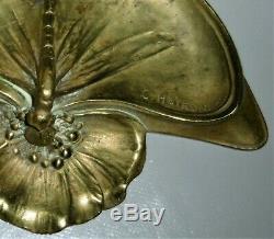 Charles Haironsculpture Bronze Storage Compartment Dragonfly Art Nouveau Era