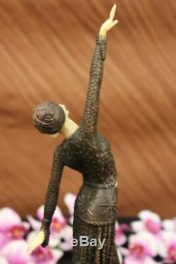 Chiparus Belly Dancer Bronze Marble Sculpture Figurine Statue Fonte Art Balance