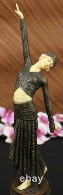 Chiparus Belly Dancer Bronze Marble Sculpture Figurine Statue Iron Art Gift